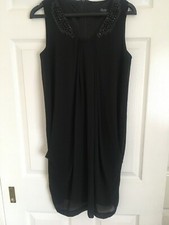 Soolee black label - pretty beaded neck black cocktail dress -size M/S brand new