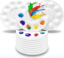 Hulameda Paint Tray Palettes, Plastic Pallets for Kids or 12pcs 