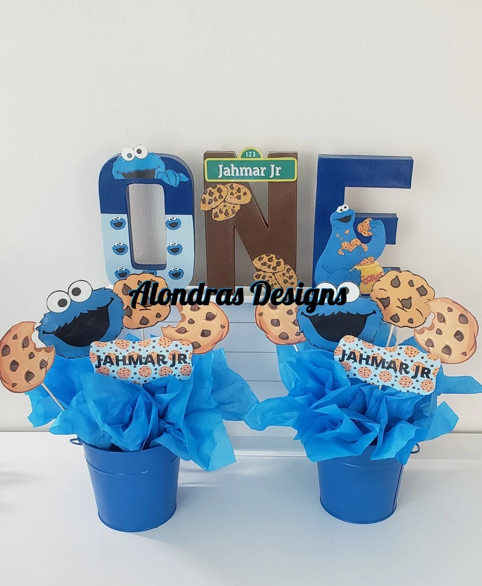 Cookie monster 1st birthday party decorations deals