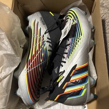 Adidas Predator Edge.1 SG Silver Soccer Cleats HR1575 Men s Size 9.5 New