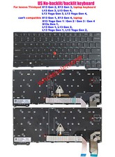 US Backlit Keyboard For Lenovo Thinkpad X13 Gen 2,L13 Gen 3 Gen 4,L13 Yoga Gen 3