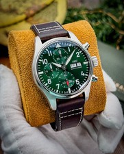 IWC Pilots Watch Green Dial Brown Leather 41mm Ref # IW388103 – Box & Papers 4
