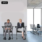 4Pcs Office Conference Reception Chairs Guest Chair Mesh Back Waiting Room Seat