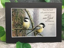 New Handmade 5x7 Matted  Scripture Inspirational Quote Songbirds Free Ship 451