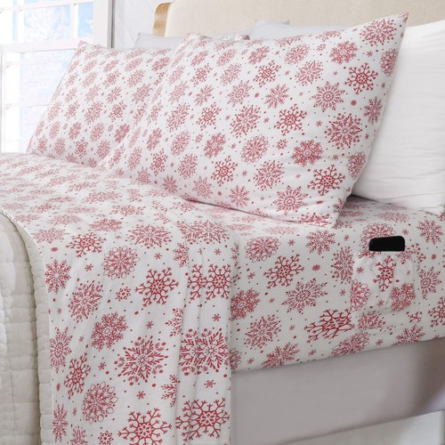Flannel Sheet Set 100% Brushed Cotton Sheets Fitted Flat Pillow Case Deep Pocket - Picture 172 of 259