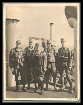 Foto, WK2, Italien'41, Offiziere an Bord des Frachters ''Arcturus'', 5026-1386h