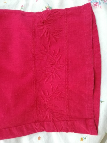 MARKS & SPENCER EMBROIDERED CROP LINEN TROUSERS..18..LAGENLOOK..NEXT DAY POSTAGE - Picture 2 of 5
