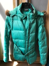 Emporio Armani Ea7 Women Winter Jacket Turquoise - Used But In Perfect Condi