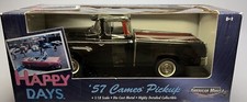 ERTL 1:18 AMERICAN MUSCLE HAPPY DAYS BLACK 1957 CHEVY CAMEO PICKUP TRUCK NEW