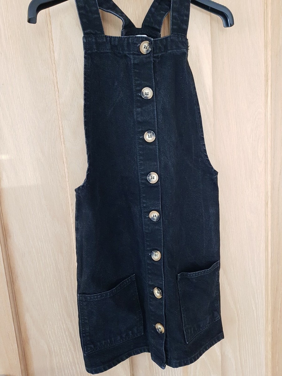 TM) Denim &Co Black Pinafore Dress Size used Condition UK - Main Image