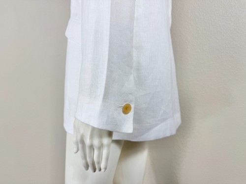 RANI ARABELLA With LORO PIANA "Linen Flower" White Blazer Jacket Medium - NTSF - Picture 6 of 9