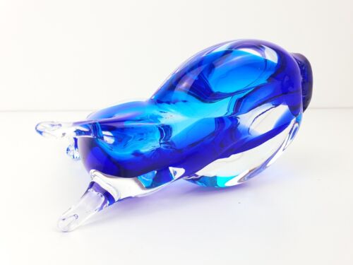 Stunning Blue Murano Art Glass Vintage Horse Pony Laying Down 16 cm L - Picture 12 of 12