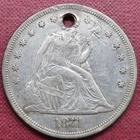 1871 Seated Liberty One Dollar $1 Better Grade XF Details #84547