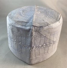 Authentic African Native Made Embroidery Fila/ Kufi Hat  22-1/2  