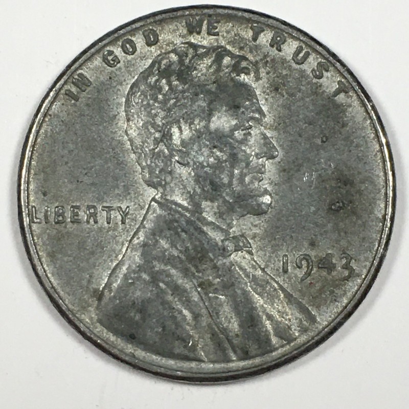 1943 Lincoln Wheat "Steel" Cent Penny - Extremely Fine (XF) KM#132a - 5976-AH