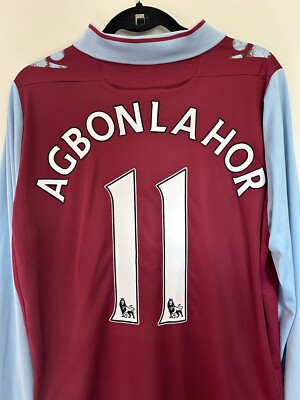 AGBONLAHOR 11 Aston Villa Football Shirt Men's XL Macron 2012/13