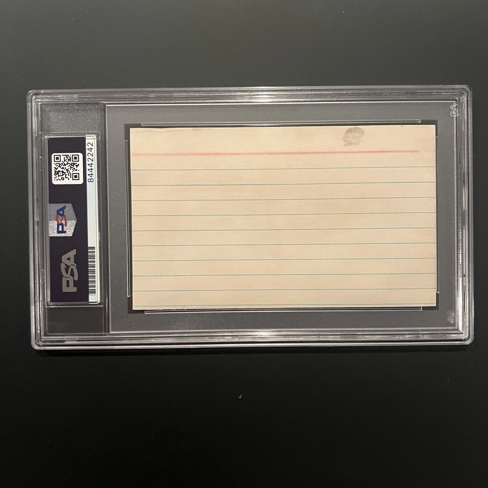 Garry Maddox Signed Index Card 3x5 PSA Slabbed Graded N Mint 7 Phillies Giants - Image 2 of 2