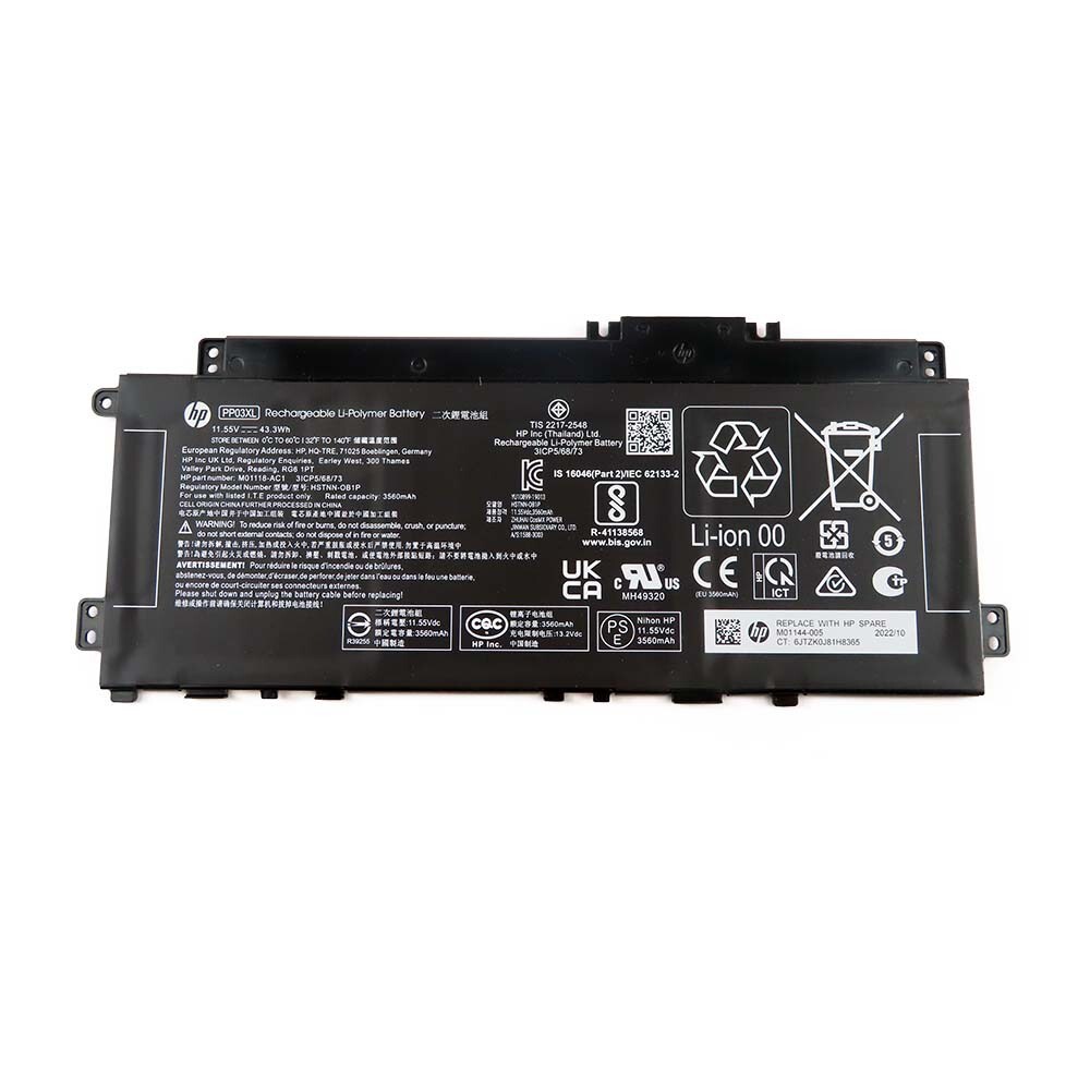 43Wh 3 Cell 11.55V Battery for HP Pavilion 14-DW - M01144-005