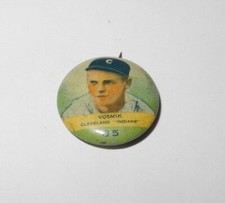 1932 Orbit Gum Baseball PR2 Button Pin #35 Joe Vosmik Cleveland Indians