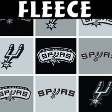 NBA San Antonio Spurs Block Fleece Fabric by the Yard