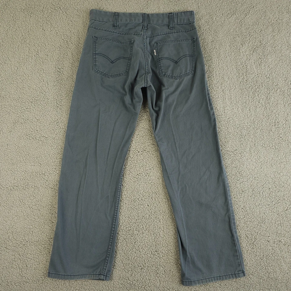 Pantalones de mezclilla chinos Levis para niños 18 regulares 29x29 azul desteñido 505 pierna recta algodón Foto 2 de 4
