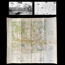 RARE Airborne Assault SUNCH’ON Target Marked POW Rescue 674th Map Korean War