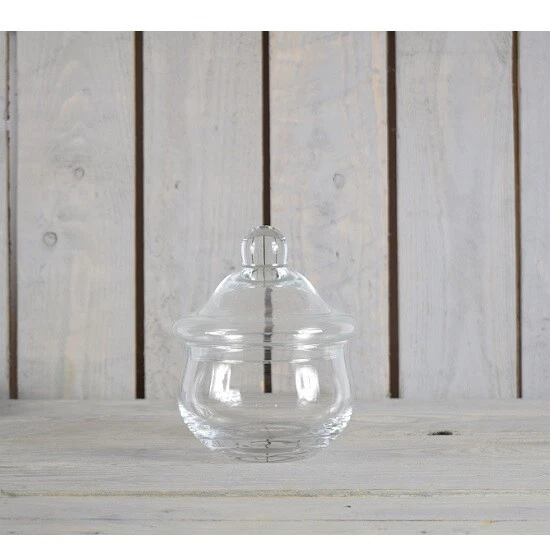 Glass Jar Storage Clear Cookie Sweet Candies Jar With Lid 17 cm