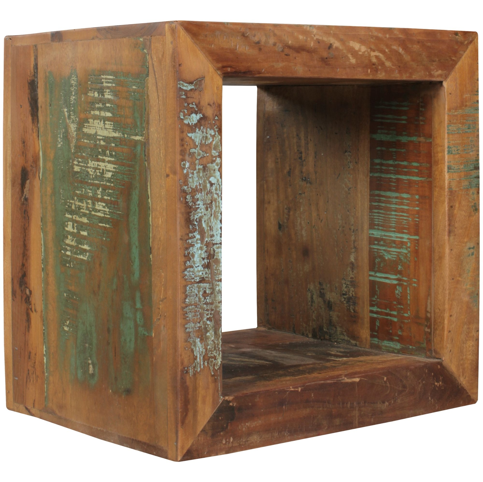 FineBuy Étagère Debout Bois Massif 45x45x35cm Étagère Cube Table