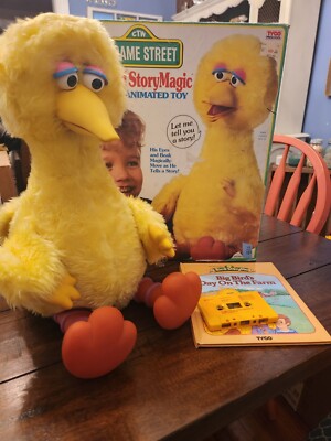 Vintage 1990 Tyco Sesame Street Big Bird Story Magic Animated