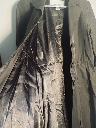 Super Nice Weatherproof Garment Company Chocolate Brown Swing Trench Coat, Small - Picture 4 of 14