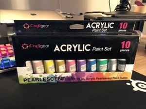 Craftgear Acrylic Paint 10 Piece Pearlescent Set Ebay