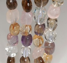 20X15-13X10MM MIX QUARTZ GEMSTONE NUGGET LOOSE BEADS 7.5inch