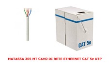 MATASSA 305 MT METRI CAVO DI RETE UTP CAT 5E CCA LAN ETHERNET M BOBINA INTERNET