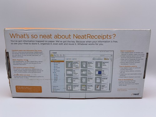 Mobile Scanner Neat Receipts NM 1000 + Digital File System In Box PC - Picture 2 of 8