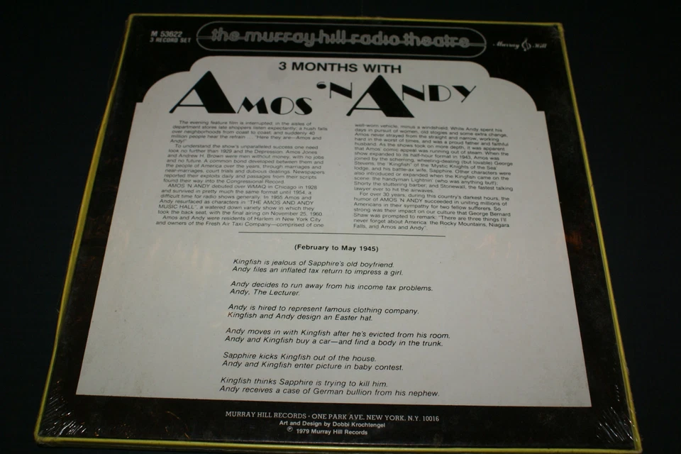 AMOS 'N ANDY 1979 12-SHOW 3-LP MURRAY HILL РАДИО ТЕАТР БОКС-СЕТ НОВЫЙ РЕДКИЙ! Больше не издающийся - Изображение 2 из 2