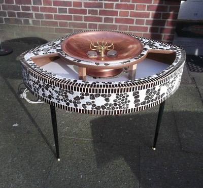 50er 60er Jahre Springbrunnen Zierbrunnen Aus Mosaikstein Brunnen