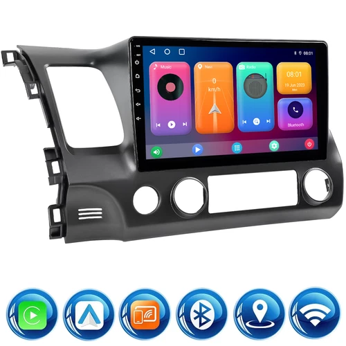 10.1'' Autoradio Für Honda Civic 2006-2011 Android 13 GPS WIFI Carplay BT 2+64G - Picture 1 of 18