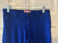 San Joy royal blue skinny pants jeggings, ladies juniors M, rayon/nylon/spandex