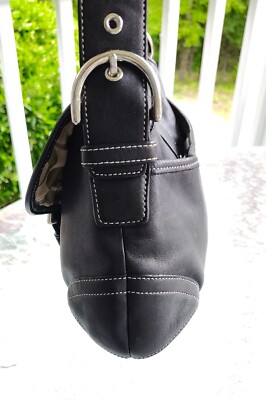 Coach 9248 MEDIUM Vintage Soho Y2K Black Leather Shoulder Bag | eBay