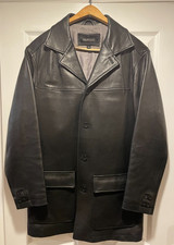 Vintage Murano Lambskin Men's Leather Jacket Black Size M