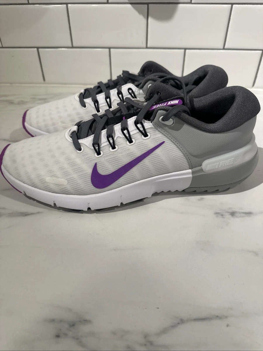 Nike Mens Free Golf Iron Grey Vivid Purple Spikeless Shoes FN0332-104 Size 8.5 Nike Free Golf Next Nature Iron Grey Vivid Purple for Sale  main image 2