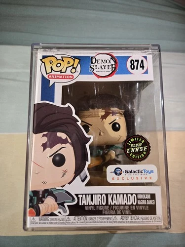 Funko Pop Demon Slayer 874 Tanjiro Kamado Chase Glow With Hard Protector