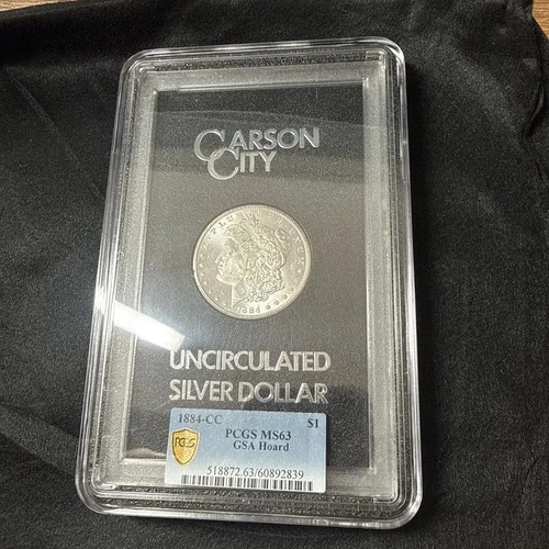1884-CC Morgan Dollar - GSA Hard Case - PCGS MS63