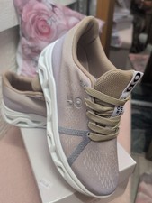 Ladies On Trend Slight Wedge Trainers Size 6 Beige Multi