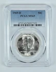 1969-D Kennedy Half Dollar MS65 PCGS Blue Label