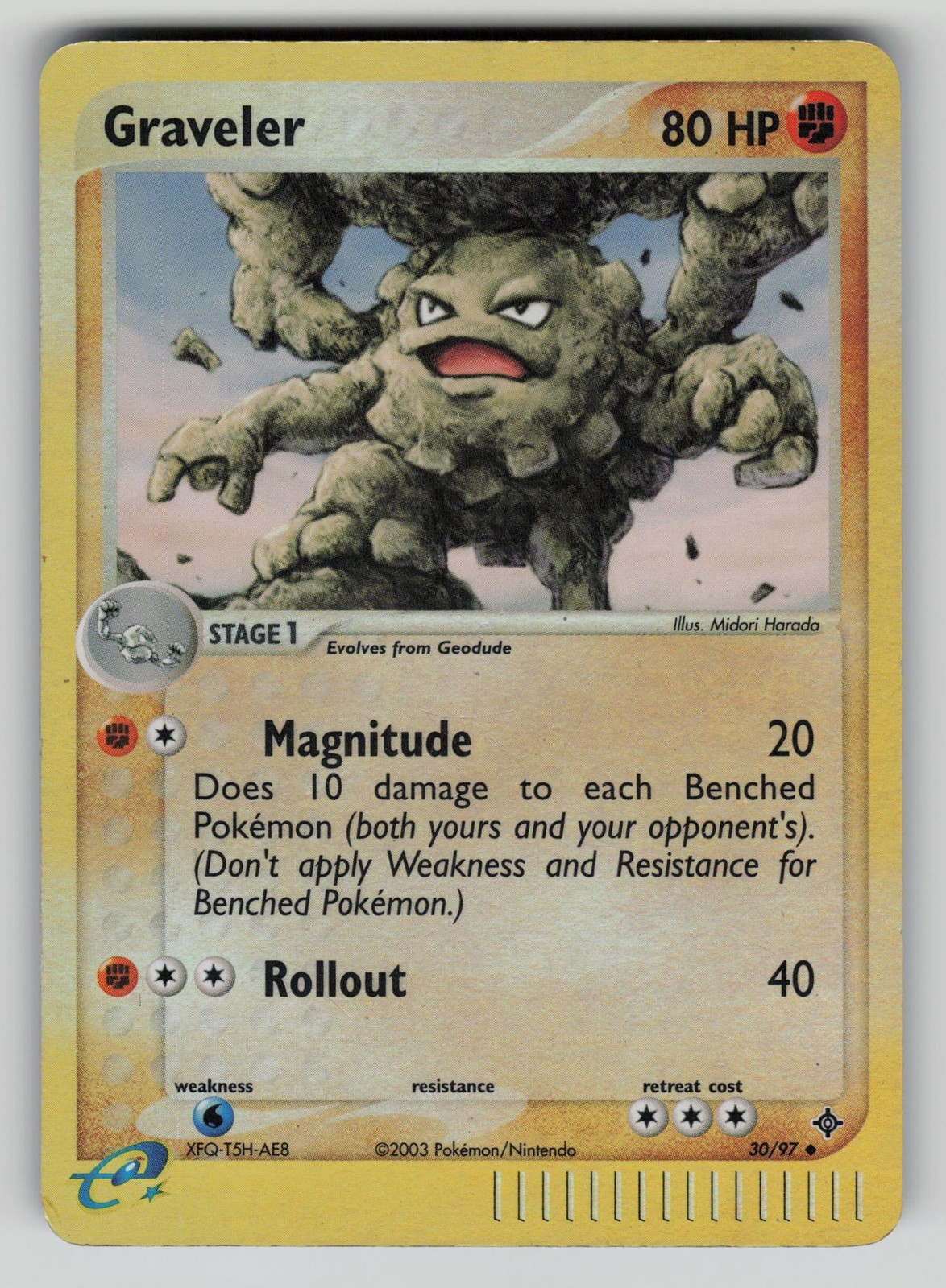 Graveler 30/97 Dragon Pokemon Reverse Holo MP