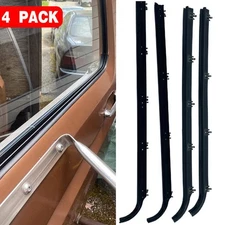 4 Piece Door Window Seal Belt Weatherstrip For 1987-1997 Ford F150 F250 F350 3J*