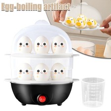 Electric Smart Egg Cooker Double Layer Steamer Boiler Poacher Kitchen Appliance