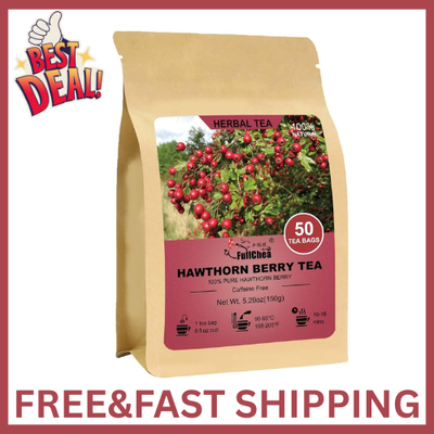 #ad #ad Hawthorn Berry Tea 50 Teabags Non GMO Caffeine Free Aids Digestion $15.99