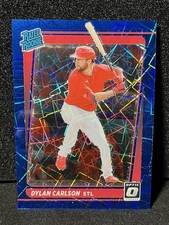 2021 Donruss Optic Rated Rookie Dylan Carlson /99 Blue Velocity Prizm #37